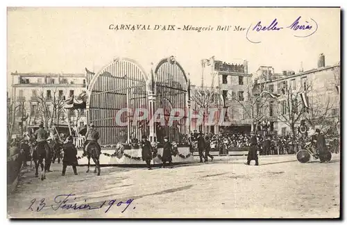 Cartes postales Carnaval d&#39Aix en Provence Menagerie Bell Mer