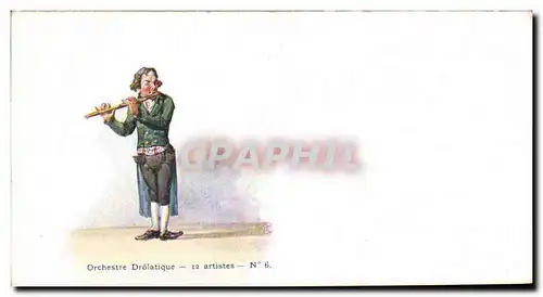 Cartes postales Orchestre drolatique Flute