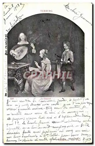 Cartes postales Terburg Le concert Enfants