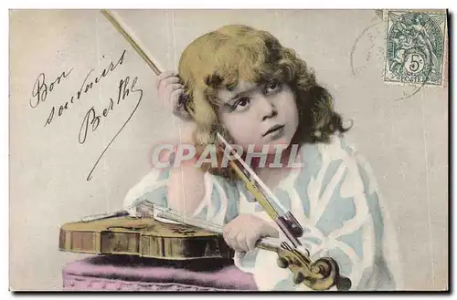 Ansichtskarte AK Enfant Violon