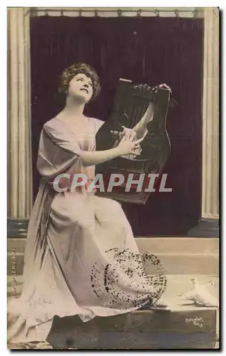 Cartes postales Femme Lyre
