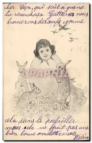 Cartes postales Lapin Lapins Enfant