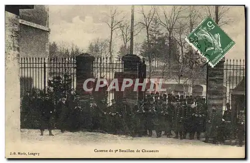 Cartes postales Militaria Chasseurs Alpins Caserne du 9eme bataillon