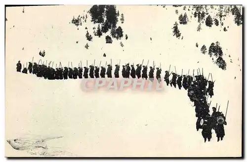 Cartes postales Militaria Chasseurs Alpins