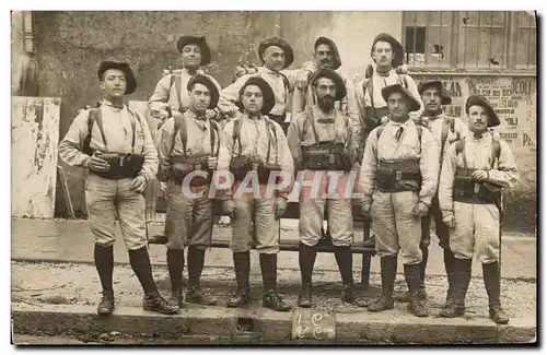 CARTE PHOTO Militaria Chasseurs Alpins