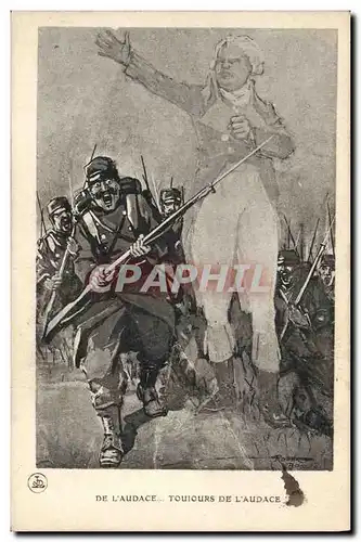 Cartes postales Militaria De l&#39audace Toujours de l&#39audace