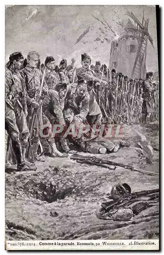 Cartes postales Militaria Comme a la parade Ecossais Woodeville