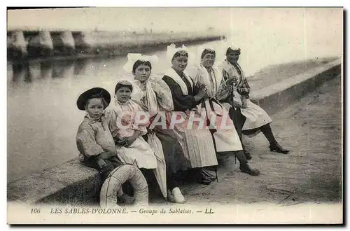 Cartes postales Folklore Les Sables d&#39Olonne Groupe de Sablaises