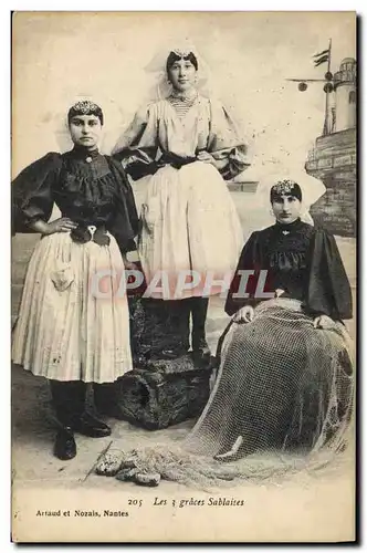 Cartes postales Folklore Les 3 Graces Sablaises