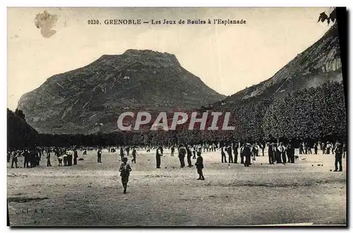 Cartes postales Petanque Grenoble Les jeux de boules a l&#39esplanade