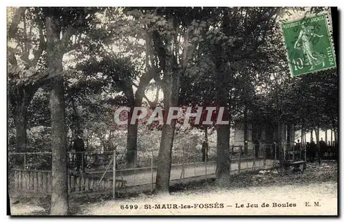 Cartes postales Petanque St Maur les Fosses Le jeu de boules