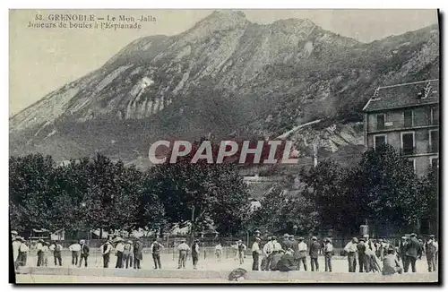 Cartes postales Petanque Grenoble Le Mon Jalla Joueurs de boules a l&#39esplanade