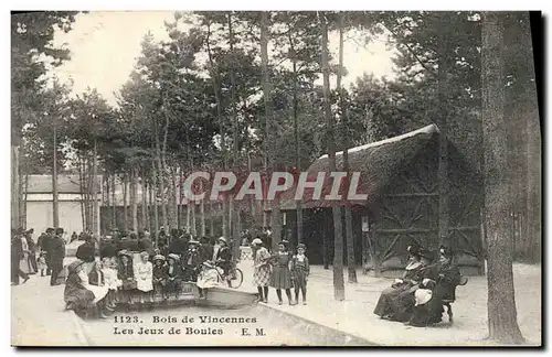 Cartes postales Petanque Paris Bois de Vincennes Les jeux de boules