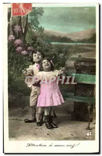 Cartes postales Diabolo Enfants Attention a mon nez