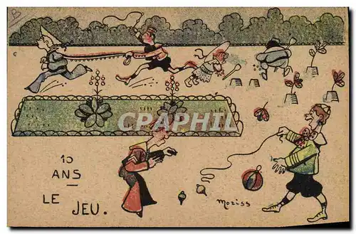 Cartes postales Fantaisie Illustrateur 10 ans Le jeu Moriss