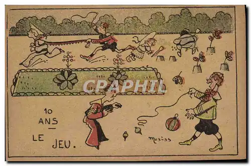 Cartes postales Fantaisie Illustrateur 10 ans Le jeu Moriss