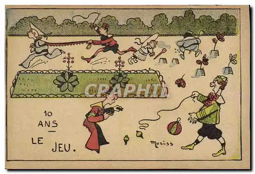 Cartes postales Fantaisie Illustrateur 10 ans le jeu Enfants Moriss