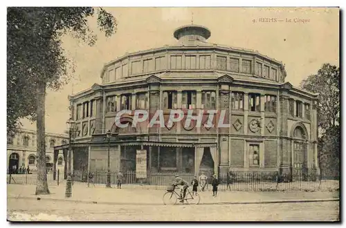 Cartes postales Cirque Reims Velo Cycle