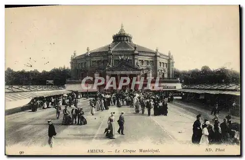 Cartes postales Cirque municipal Amiens
