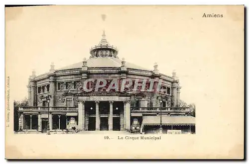 Cartes postales Cirque municipal Amiens