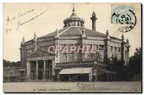 Cartes postales Cirque municipal Amiens