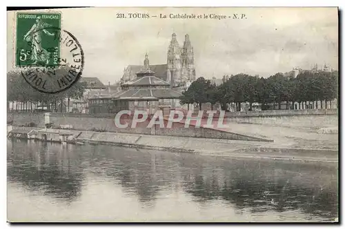 Cartes postales Tours La cathedrale et le Cirque