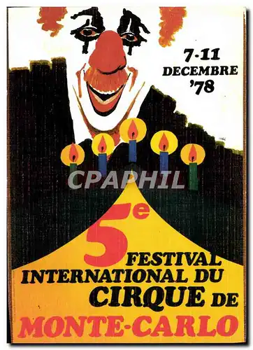 Moderne Karte Cirque 1978 5eme festival international du Cirque de Monte Carlo Monaco