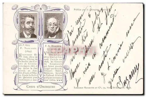 Cartes postales Taffanel Habeneck Chefs d&#39orchestre