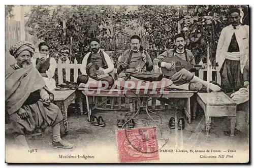 Cartes postales Tunisie Musiciens indigenes