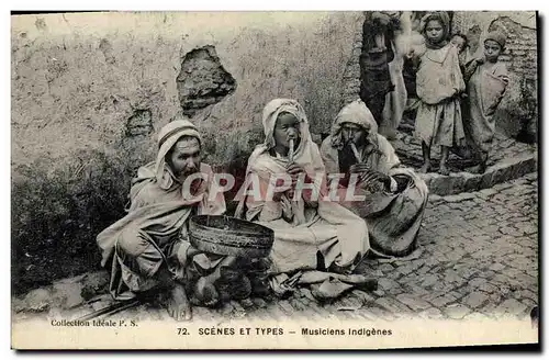 Cartes postales Musiciens indigenes Afrique du Nord