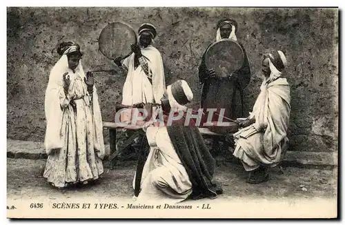 Cartes postales Musiciens et Danseuses Afrique du Nord