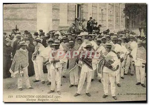 Cartes postales Exposition coloniale 1907 Musique Malgache