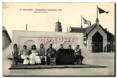 Ansichtskarte AK Marseille Exposition coloniale 1906 Concert tunisien