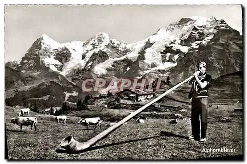 Cartes postales moderne Alphornblaser