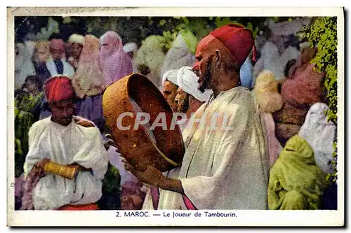 Cartes postales Maroc Le joueur de Tambourin