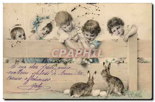 Ansichtskarte AK Lapin Lapins Enfants