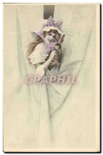 Cartes postales Lapin Lapins Femme