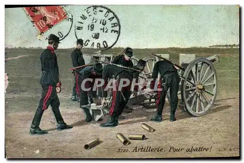 Cartes postales Militaria Artillerie Pour abattre