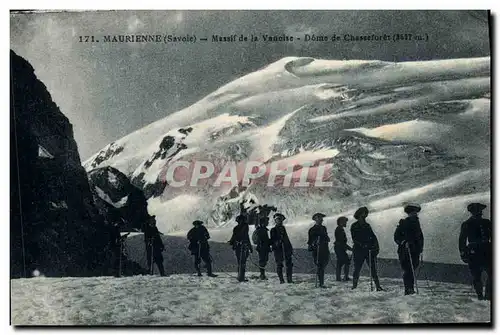 Cartes postales Militaria Chasseurs Alpins Maurienne Massif de la Vanoise Dome de Chasseforet