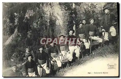Cartes postales Militaria Chasseurs Alpins Infanterie alpine