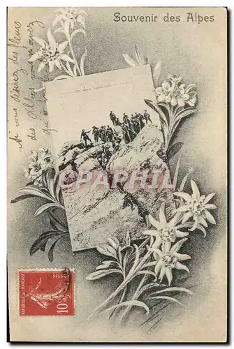 Cartes postales Militaria Chasseurs Alpins Alpes