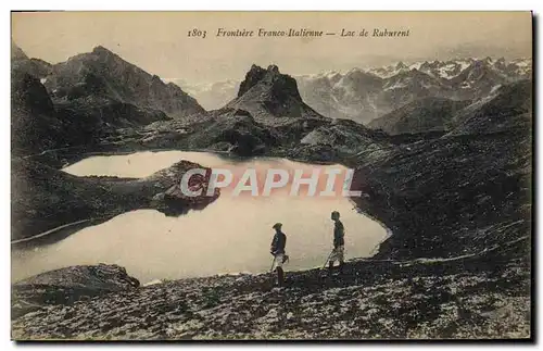 Ansichtskarte AK Militaria Chasseurs Alpins Frontiere Franco Italienne Lac de Ruburent