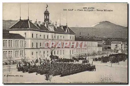 Ansichtskarte AK Militaria Chasseurs Alpins Gap Place du lycee Revue militaire