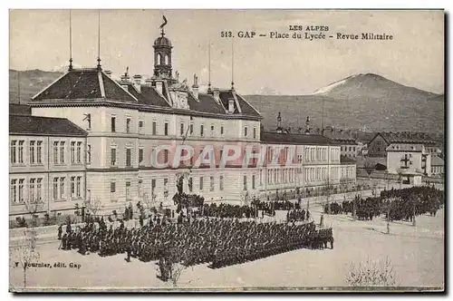 Cartes postales Militaria Chasseurs Alpins Gap Place du lycee Revue militaire