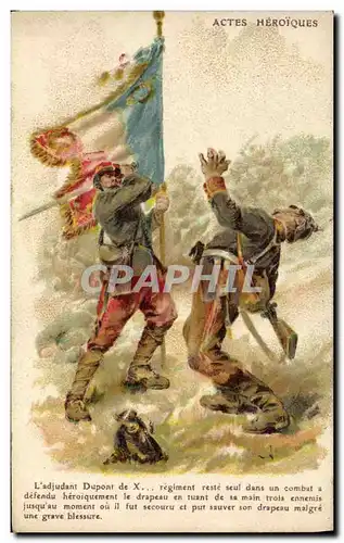 Cartes postales Militaria Actes heroiques