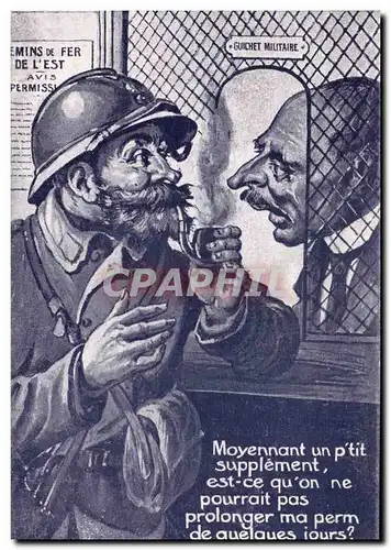 Cartes postales Militaria Guichet militaire