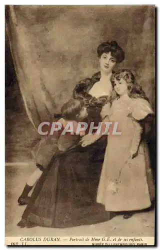 Cartes postales Carolus Duran Portrait de Mme GE et de ses enfants Musee du Luxembourg Paris