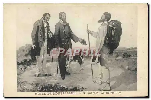 Cartes postales Musee de Montpellier Courbet La rencontre