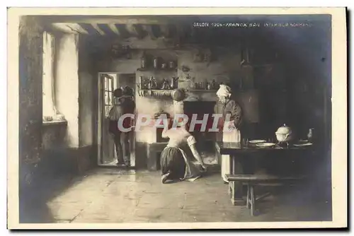 Cartes postales Salon 1904 Frank Bail Interieur Normand