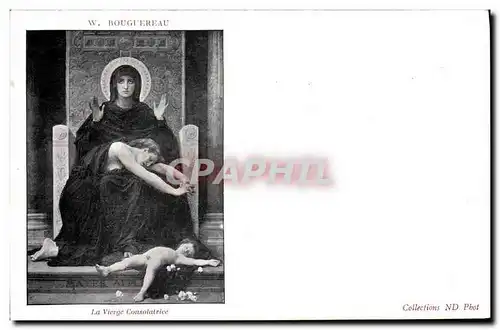 Cartes postales Bouguereau La vierge consolatrice